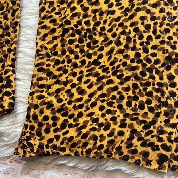 & Other Stories Leopard Print Button Down Shirt sz 4 - Picture 7 of 11